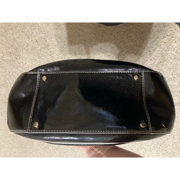 KATE SPADE LARGE BLACK, WHITE PATTON LEATHER HANDBAG (ASIS) - Picture 13 of 16